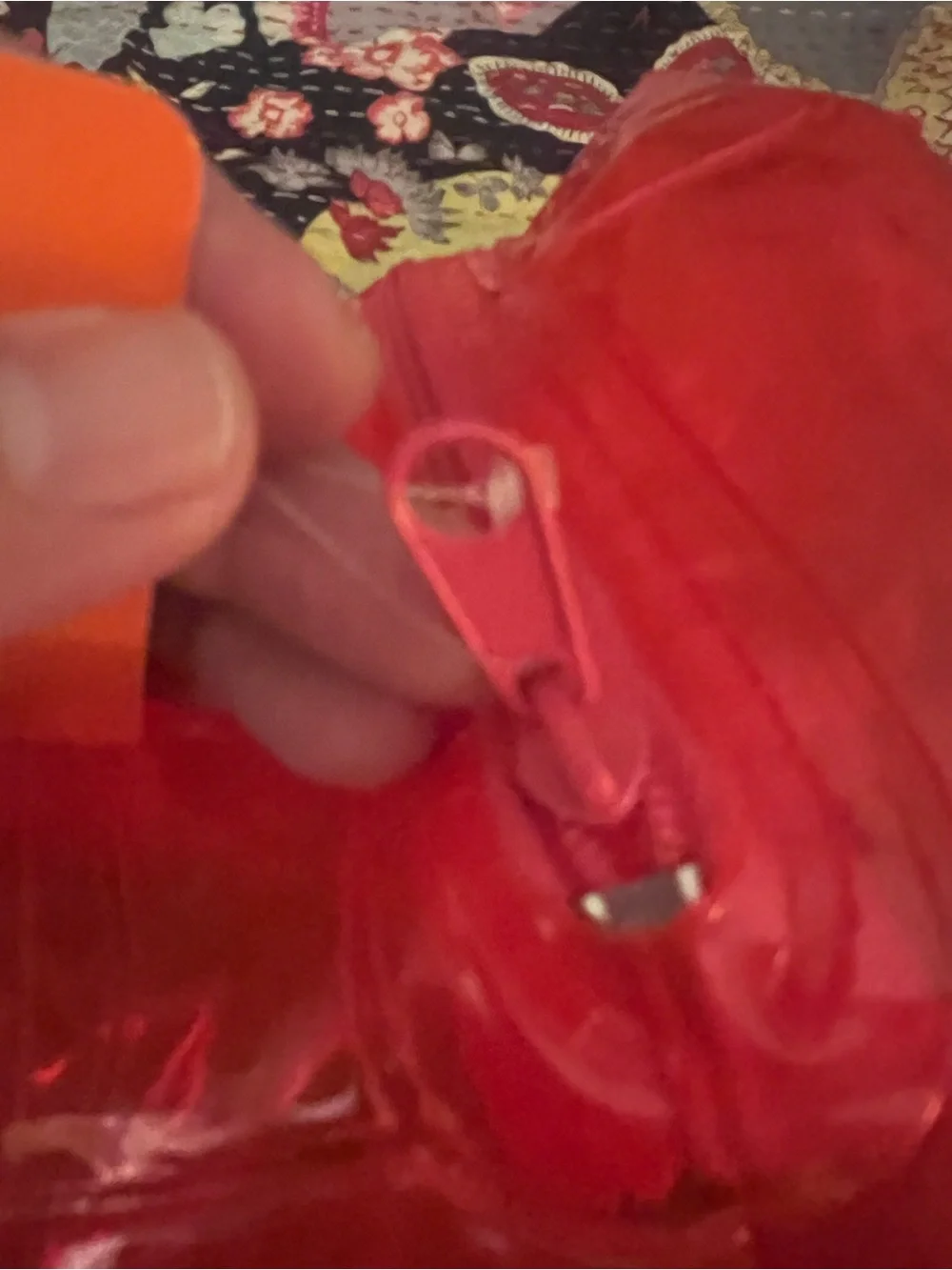 1990s Inflatable Bubble Backpack Neon Red PVC Y2K Blow-Up Rave Bag Festival